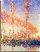 Poplars, Autumn, Pink Effect Obraz Claude Monet - zs17779