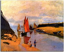 Obraz Monet - Entrance to the Port of Trouville zs17783