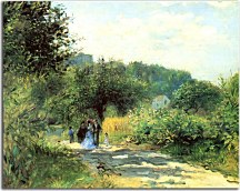 Obraz na plátne Renoir - The House at Giverny Viewed from the Rose Garden zs17792