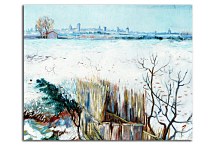 Reprodukcia Van Gogh - Snow Effect with Setting Sun - zs17804