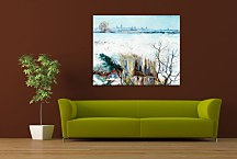 Reprodukcia Van Gogh - Snow Effect with Setting Sun - zs17804