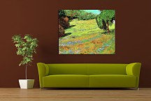 Reprodukcia Van Gogh - Sun Setting over the Seine at Lavacourt zs17817