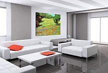 Reprodukcia Van Gogh - Sun Setting over the Seine at Lavacourt zs17817