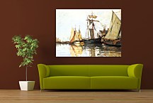 Boats in the Port of Honfleur Reprodukcia Monet - zs17825