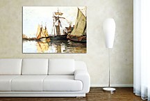 Boats in the Port of Honfleur Reprodukcia Monet - zs17825