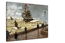The Jetty at Le Havre, Bad Weather Reprodukcia Monet - zs17828