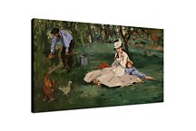 The Monet family in their garden at Argenteuil Reprodukcia Monet - zs17831