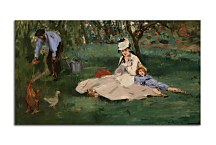 The Monet family in their garden at Argenteuil Reprodukcia Monet - zs17831