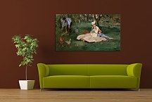 The Monet family in their garden at Argenteuil Reprodukcia Monet - zs17831