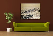 Winter at Giverny Reprodukcia Monet - zs17857