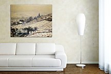 Winter at Giverny Reprodukcia Monet - zs17857