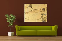 Obraz Picasso - Nude with Piacsso by her feet zs17891