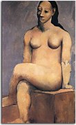 Seated woman with her legs crossed Reprodukcia Picasso zs17916