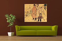 Obraz - Pablo Picasso and Sebastia Junyer-Vidal arrives to Paris zs17919