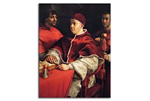 Portraits of Leo X Cardinal Luigi de' Rossi and Giulio de Medici - Rafael Santi obraz zs17978