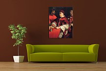 Portraits of Leo X Cardinal Luigi de' Rossi and Giulio de Medici - Rafael Santi obraz zs17978