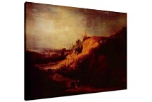 Landscape with the baptism of the treasurer - Reprodukcia Rembrandt - zs18050