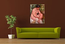 Bather wiping a wound zs18055