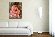 Bather wiping a wound zs18055