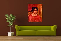 Gabrielle in a red blouse Obraz  Renoir zs18073