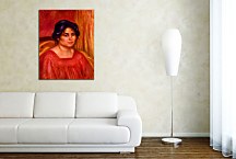 Gabrielle in a red blouse Obraz  Renoir zs18073