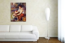 Girl wiping her feet Obraz  Renoir zs18074