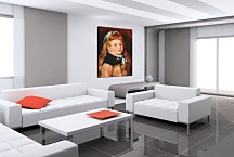 Mademoiselle Grimprel in a Blue Ribbon Reprodukcia Renoir zs18097