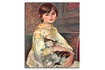 Child with cat Obraz  Renoir zs18122