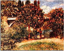 Railway Bridge at Chatou Reprodukcia Renoir zs18133