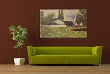 Georges Seurat Obraz - A house between trees zs18163