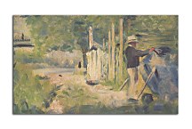Georges Seurat Obraz - Man Painting his Boat zs18169