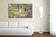 Georges Seurat Obraz - Man Painting his Boat zs18169