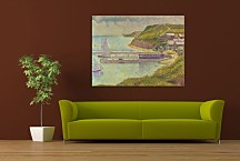 Harbour at Port-en-Bessin at High Tide - Georges Seurat Obraz zs18174