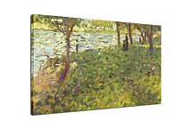 Georges Seurat Obraz - Landscape with Figure. Study for 'La Grande Jatte' zs18175