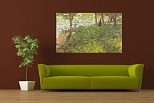 Georges Seurat Obraz - Landscape with Figure. Study for 'La Grande Jatte' zs18175