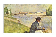 Georges Seurat Obraz - Seated Man. Study for "Bathers at Asnieres" zs18177