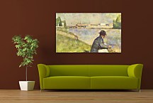 Georges Seurat Obraz - Seated Man. Study for "Bathers at Asnieres" zs18177