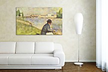 Georges Seurat Obraz - Seated Man. Study for "Bathers at Asnieres" zs18177