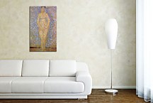 Georges Seurat Obraz - Poseur standing, front view, study for "Les poseuses" zs18179