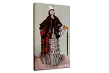 A Lady in a black and white Dress  Obraz James Tissot zs18184