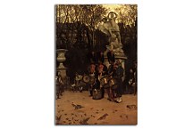 Obraz James Tissot - Beating the Retreat in the Tuileries Gardens zs18199