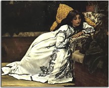 A Girl in an Armchair Obraz James Tissot zs18214