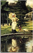 In an English Garden - Reprodukcia James Tissot  zs18221