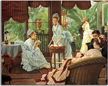 In the Conservatory - Reprodukcia James Tissot  zs18223
