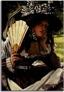 Reprodukcia James Tissot - Girl with a fan zs18228