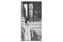 The portico of the National Gallery London James Tissot obraz - zs18280