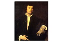 Tizian Obrazy - Man with a Glove zs18326