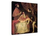 Tizian obraz - Portrait of Pope Paul III, Cardinal Alessandro Farnese and Duke Ottavio Farnese zs18332