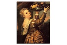 Tizian obraz - Dievča s košíkom ovocia zs18336