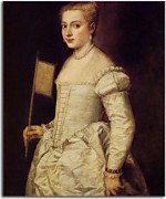 Portrét Dámy v bielom zs18344 - Tizian obraz